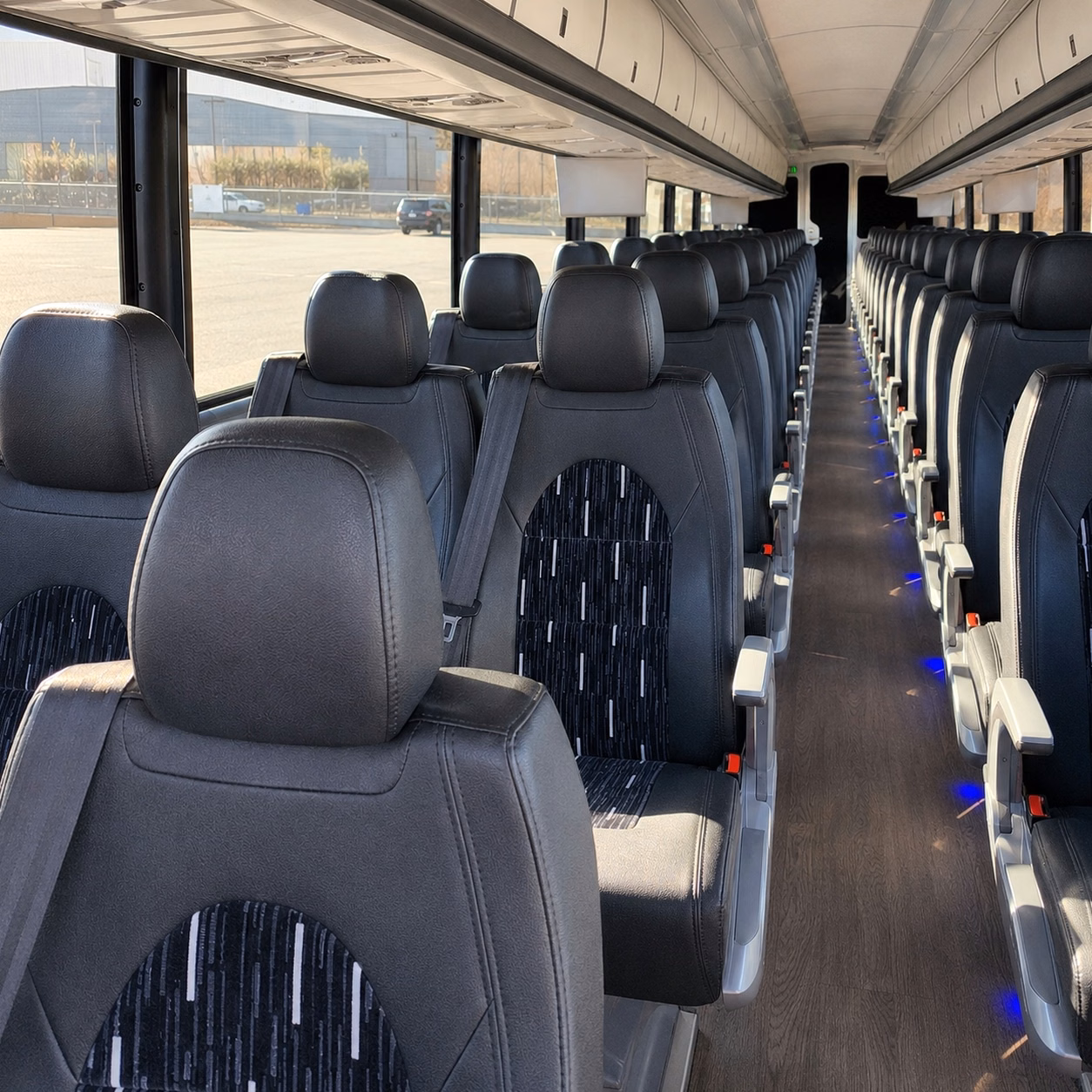 hayward charter bus rental inside